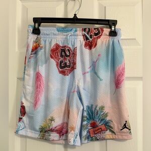 BNWT YOUTH RARE NIKE JORDAN FLAMINGO DRI FIT MESH BSKTBL SHORTS US MEDIUM (M)